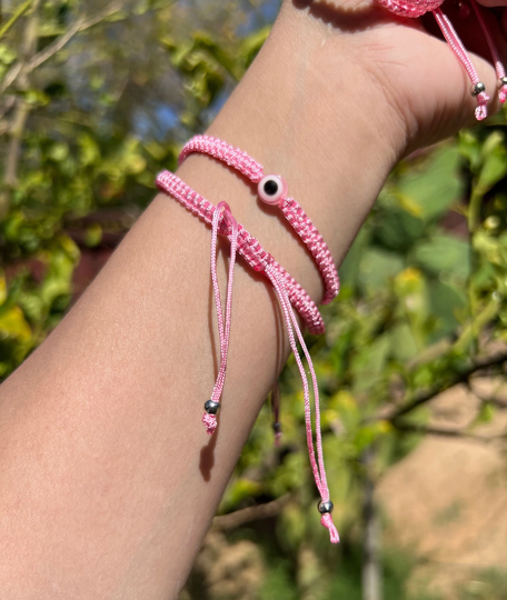 Pink Evil Eye Bracelet, Bracelets For Women, Jewelry, Gift, Unique Gifts, Best Friend Gift Her, Friendship Bracelet