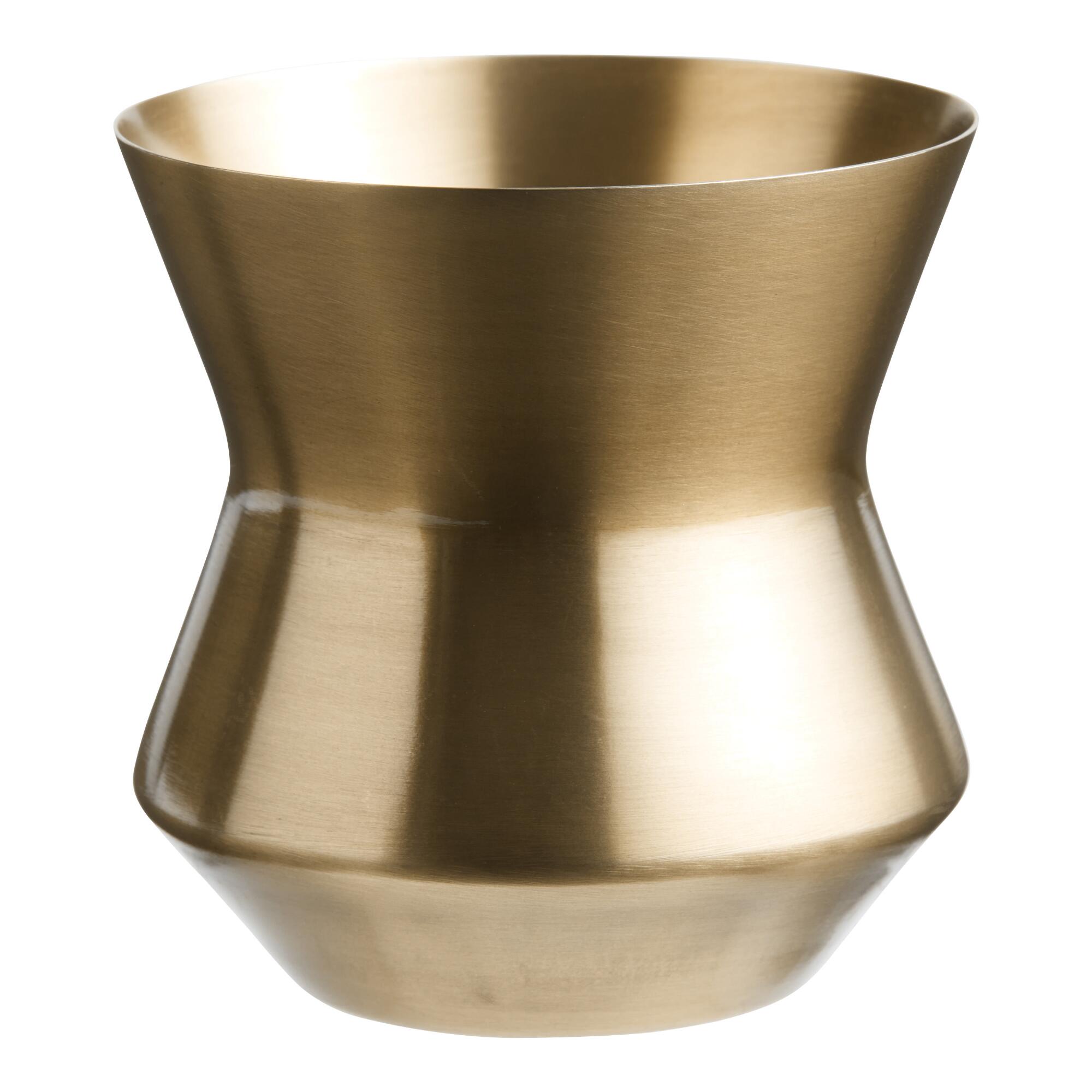 Antique Gold Flared Tealight Candle Holder - Metal by World Market