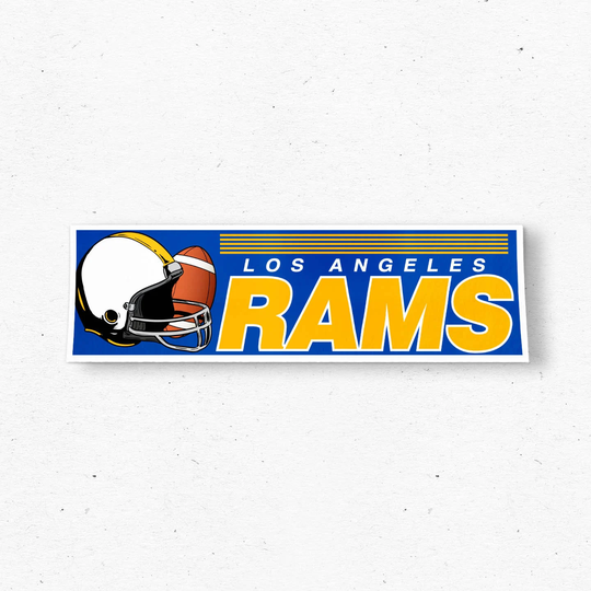 Los Angeles Rams Bumper Sticker - Nfl Football Vintage Style Vinyl Car Decal 80S 90S