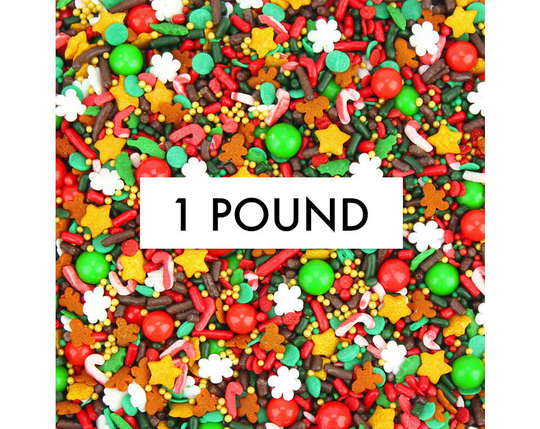 Ugly Sweater Sprinkle Blend 1 lb - Our Ugly Sweater Sprinkle Blend Is A Mix Of Jimmies, Non-Pareils, Candy Beads & Festive Shape Sprinkles