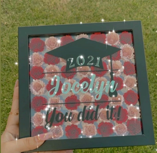 Personalized Shadow Box | Paper Flower Box Gift For Mom Regalo Para Mama Rose Sunflower Gifts For Her Him