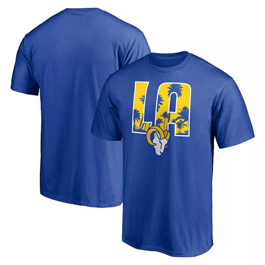 Men's Fanatics Branded Royal Los Angeles Rams Hometown Sunset Blv T-Shirt, Size: Small, Blue