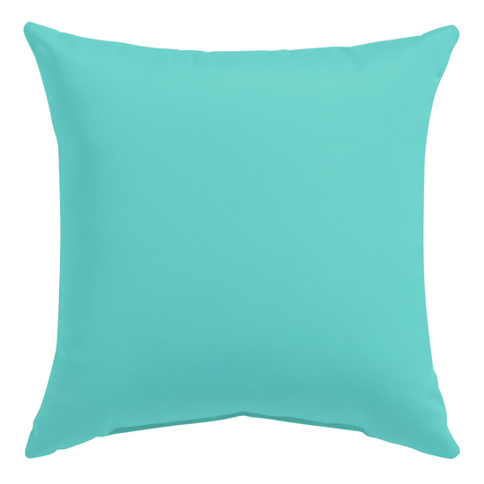Sunbrella Aruba Canvas Outdoor Patio Throw Pillow: Blue - Acrylic - 18" Square by World Market