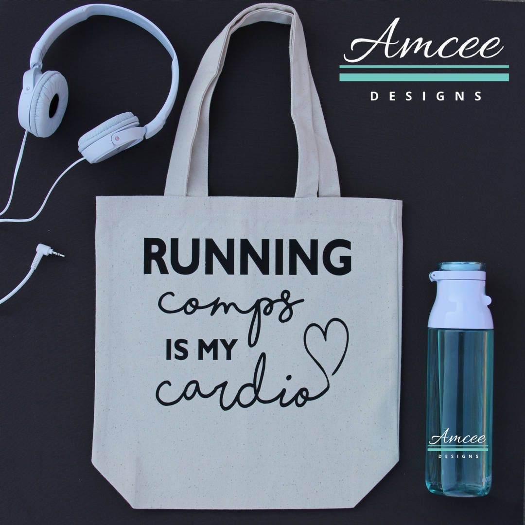 Real Estate Agent Canvas Tote Bag 13.5 | Running Comps Is My Cardio Humor Funny Fitness Gym Working Out Closing Gift