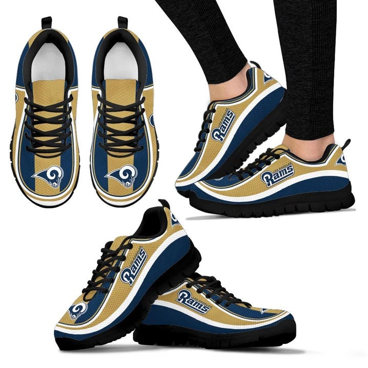 Los Angeles Rams Casual Sneaker, Club Fashion Shoes, Football Painted National League Custom Sport Shoes