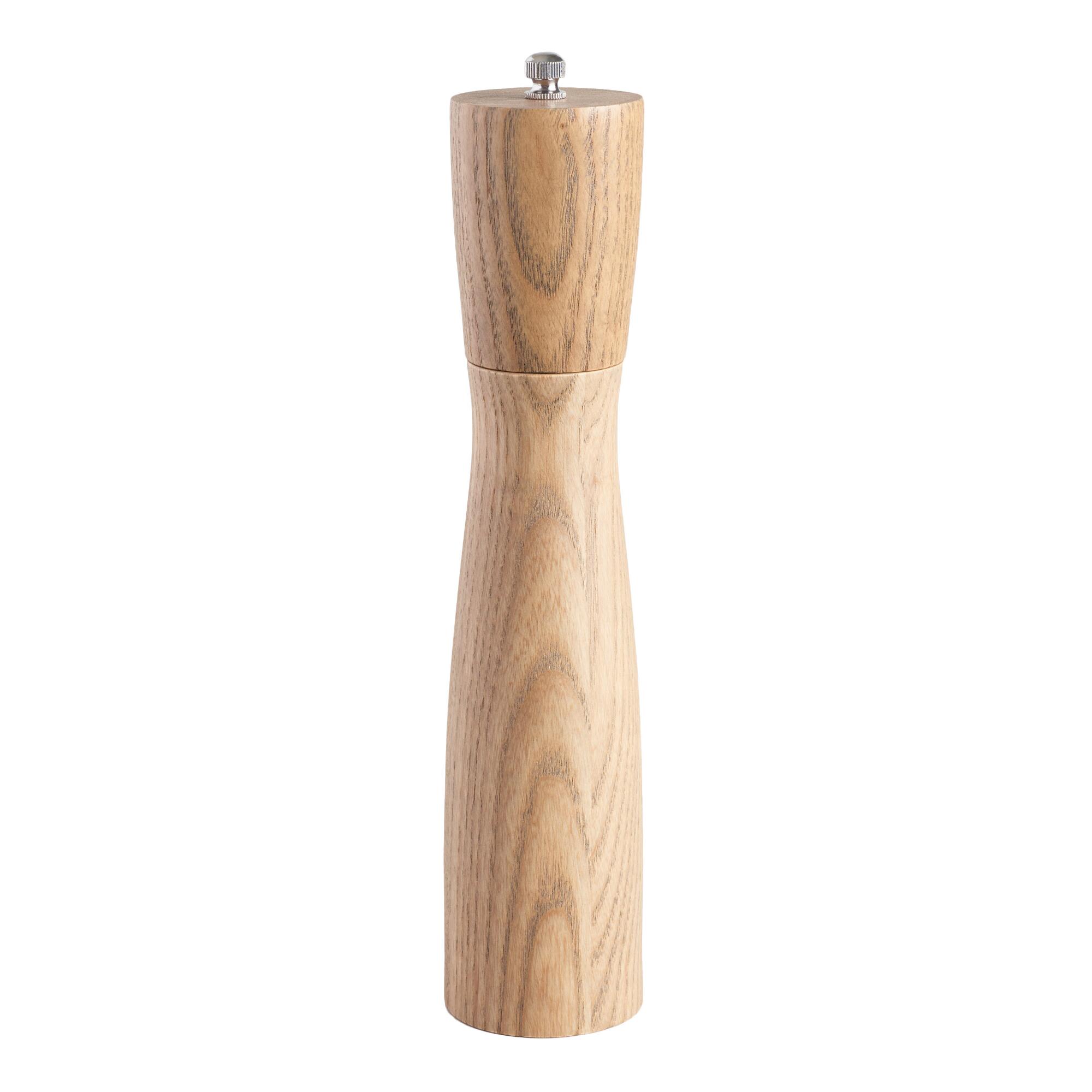 Gray Ash Wood Ceramic Salt or Pepper Grinder by World Market