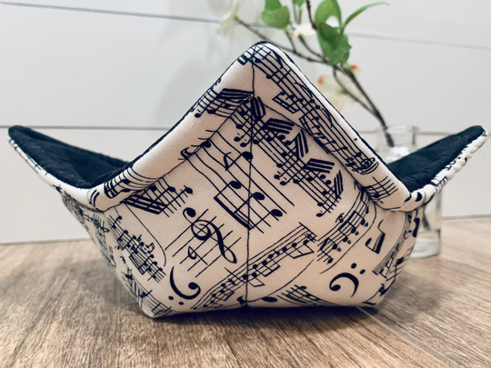 Music Bowl Cozy, Musical Notes, Music Teacher Gift, Lover, Songwriter Band Symphony, Housewarming Major
