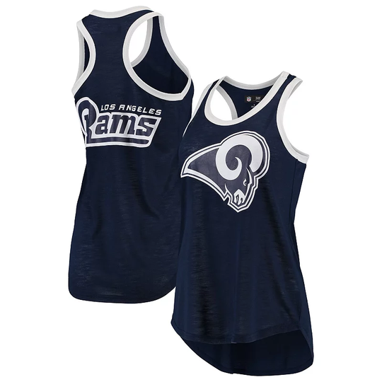 Women's G-III 4Her by Carl Banks Navy Los Angeles Rams Tater Tank Top, Size: Large, Blue