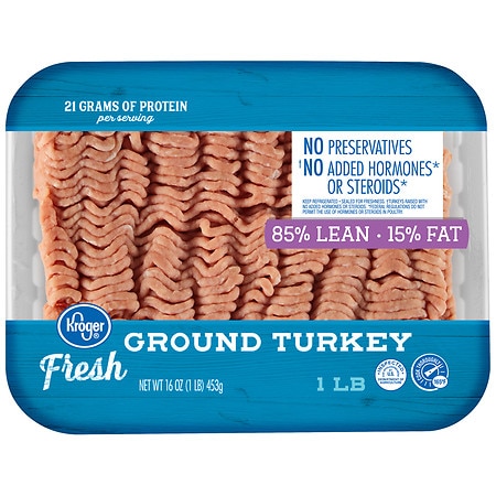 Kroger 85% Lean Fresh Ground Turkey - 16.0 oz