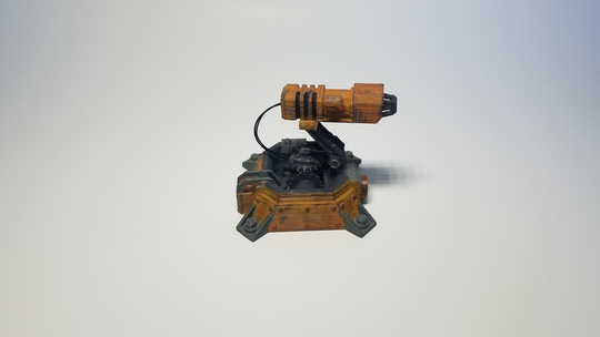 Factorio Laser Turret, Swiveling Head With A Light Up Led Laser Effect
