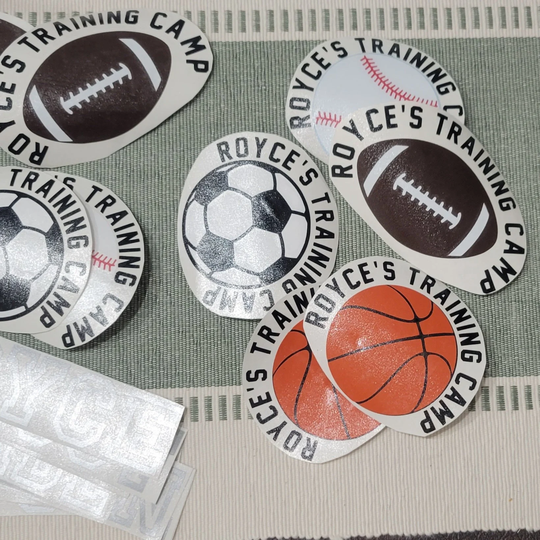 Sport Bottle Decal, Football Soccer Ball Baseball