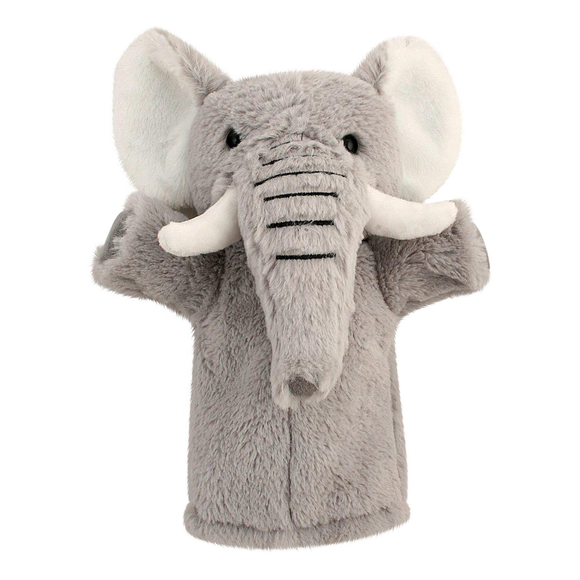 Elephant Plush Hand Puppet: Gray - Polyester by World Market