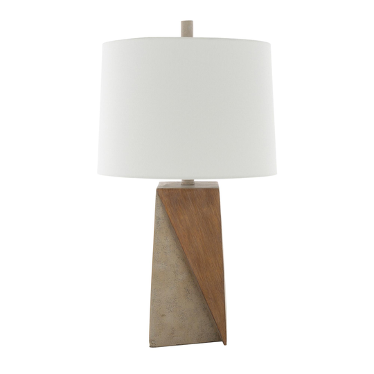 Gray and Brown Concrete Gaspar Table Lamp by World Market