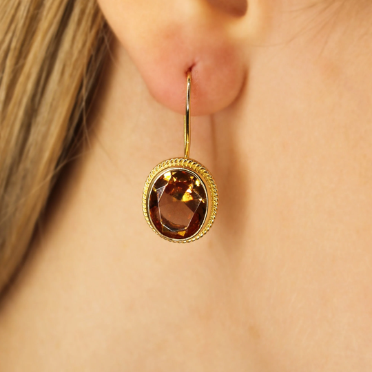 Real Color Changing Zultanite Oval Earring 14K Solid Gold Vintage Jewelry Dangle Sultanite Ear Wire Earrings Gift For Women