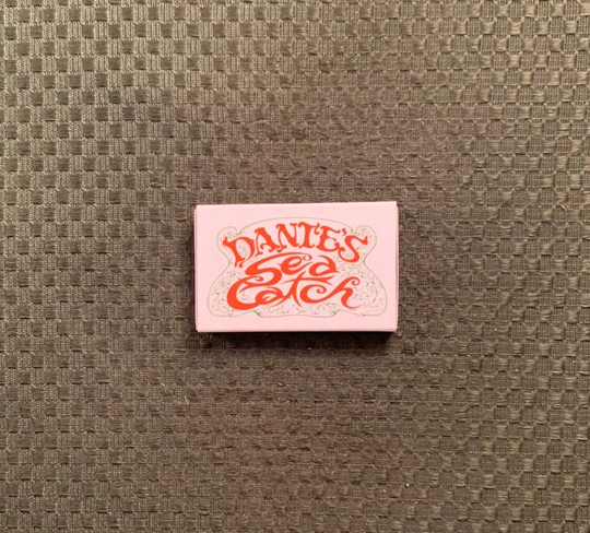 Vintage Matchbook, Dantes Catch, Seafood, Restaurant, Pier 39, San Francisco, Matchbox, with Wooden Match Sticks, Free Ship in Usa