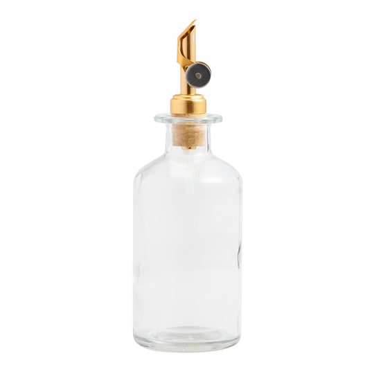 Glass Oil Bottle with Gold Stopper by World Market