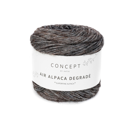 Wool Blend Yarn, Knitted Tube, Soft Katia Air Alpaca Degrade Col.62, 50G/230M, 1.75 Oz./251 Yards, Fluffy Knitting Yarn