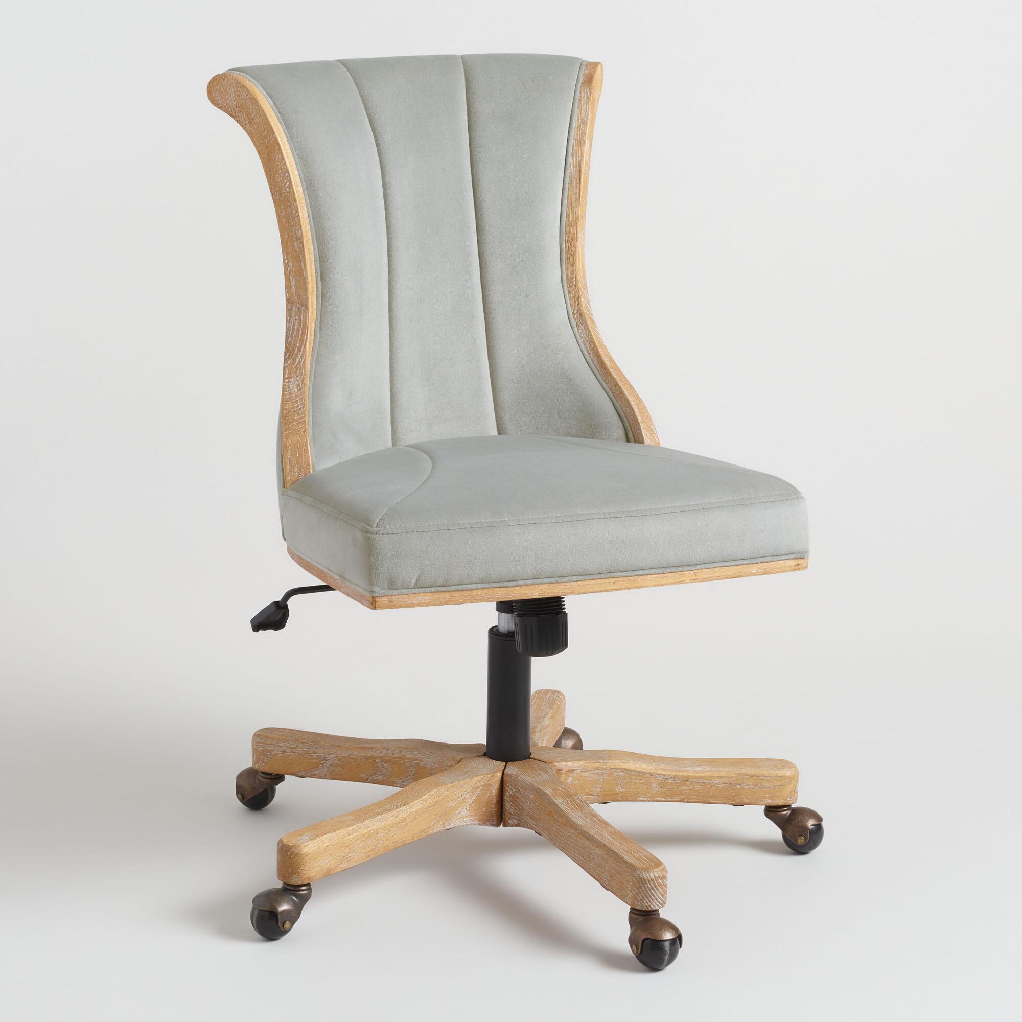 Channel Back Upholstered Home Office Chair: Natural by World Market