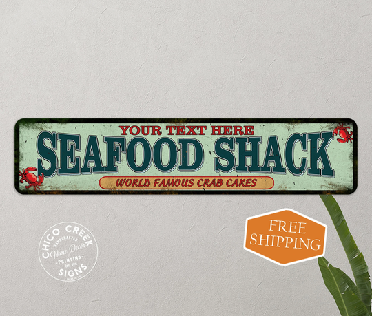 Custom Seafood Shack Decor Sign, Personalized Gift Kitchen Fish Fry, Clambake 104182002003