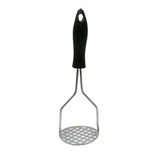 Non Slip Handle Stainless Steel Potato Masher Ricer Vegetable Fruit Blender Tool - black handle, 1#