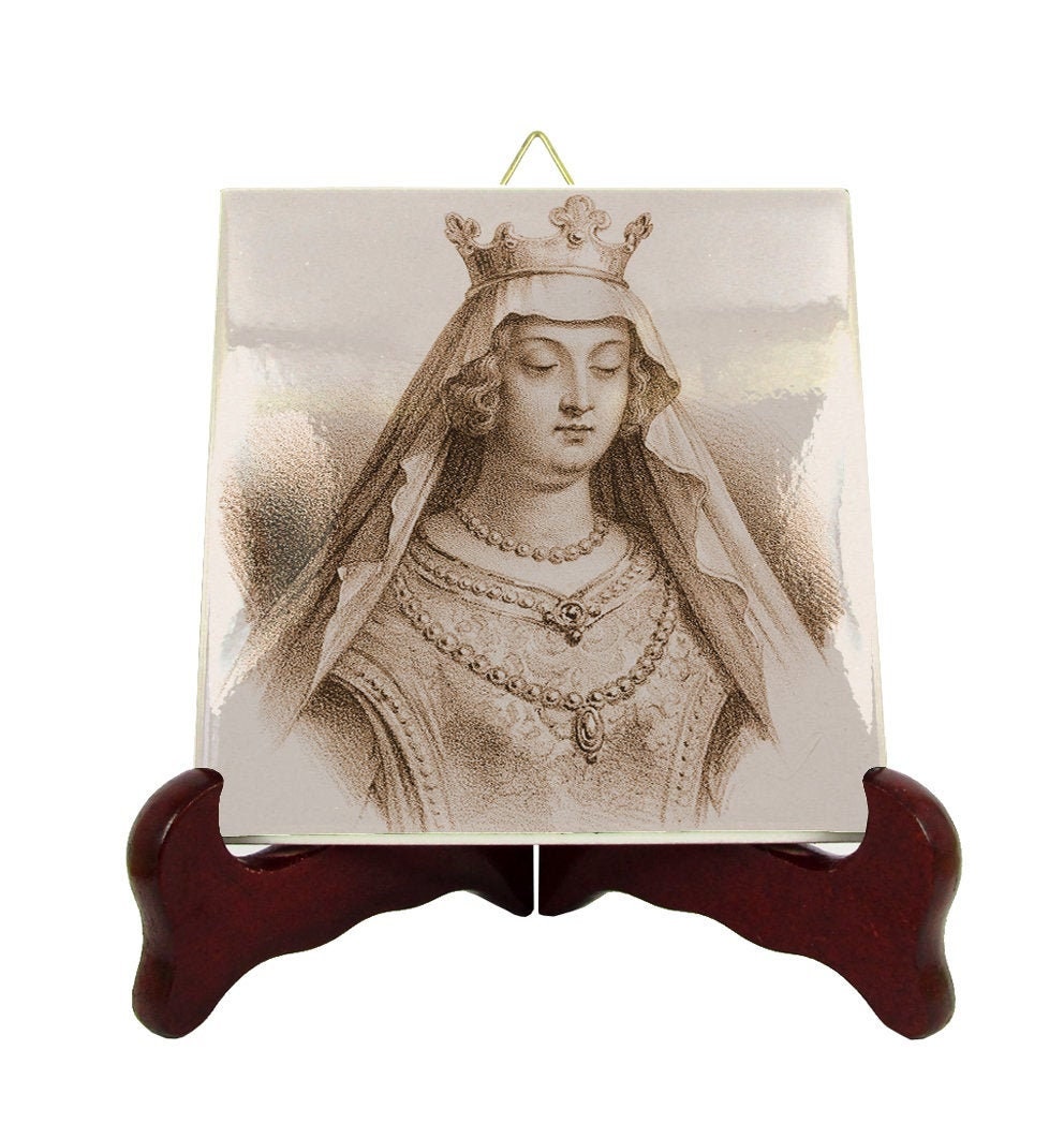 Saint Clotilde - Catholic Saints Serie St Icon On Tile Icons Patron Saint Of The Brides, Adopted Children, Widows