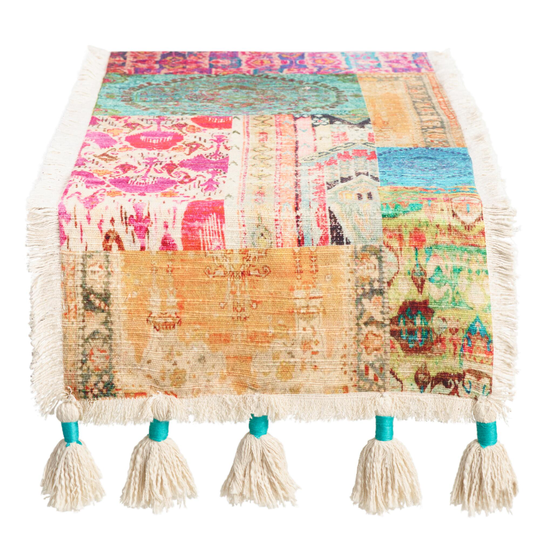 Multicolor Patchwork Haveli Table Runner by World Market