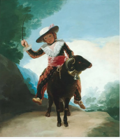 Francisco Goya Boy On A Ram 1786 - 1787, High Quality Hand Painted Oil Painting Reproduction