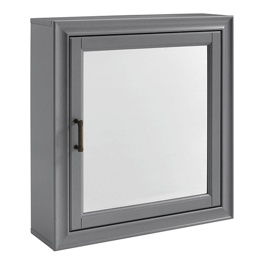 Wood Harper Bathroom Wall Cabinet With Mirror: White by World Market