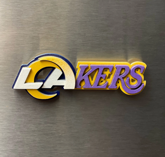 Lakers Rams Laser Cut Layered Magnet