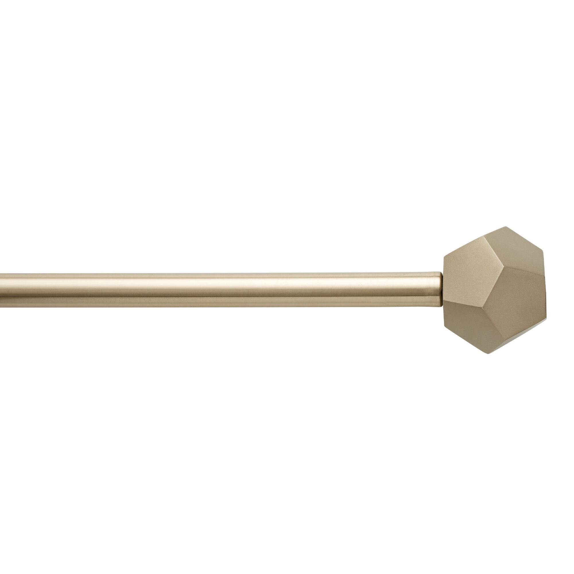 Matte Gold Prism Finial Drapery Rods: Metallic/Gold - 28" to 48" Rod by World Market