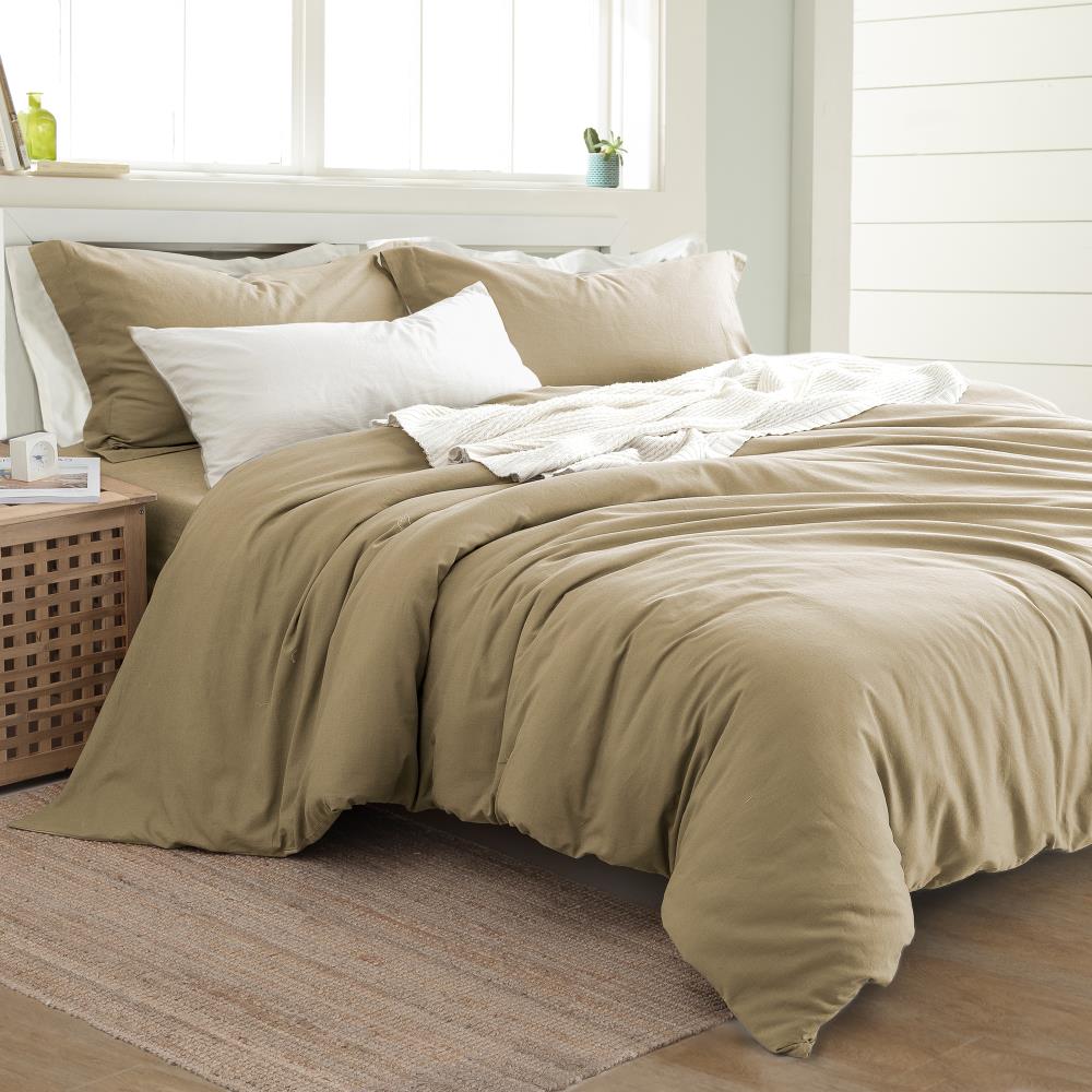 Amrapur Overseas Linen duvet set Natural Multi Reversible King Duvet (Blend with Polyester Fill) | 3DVTCTNG-LNN-KG