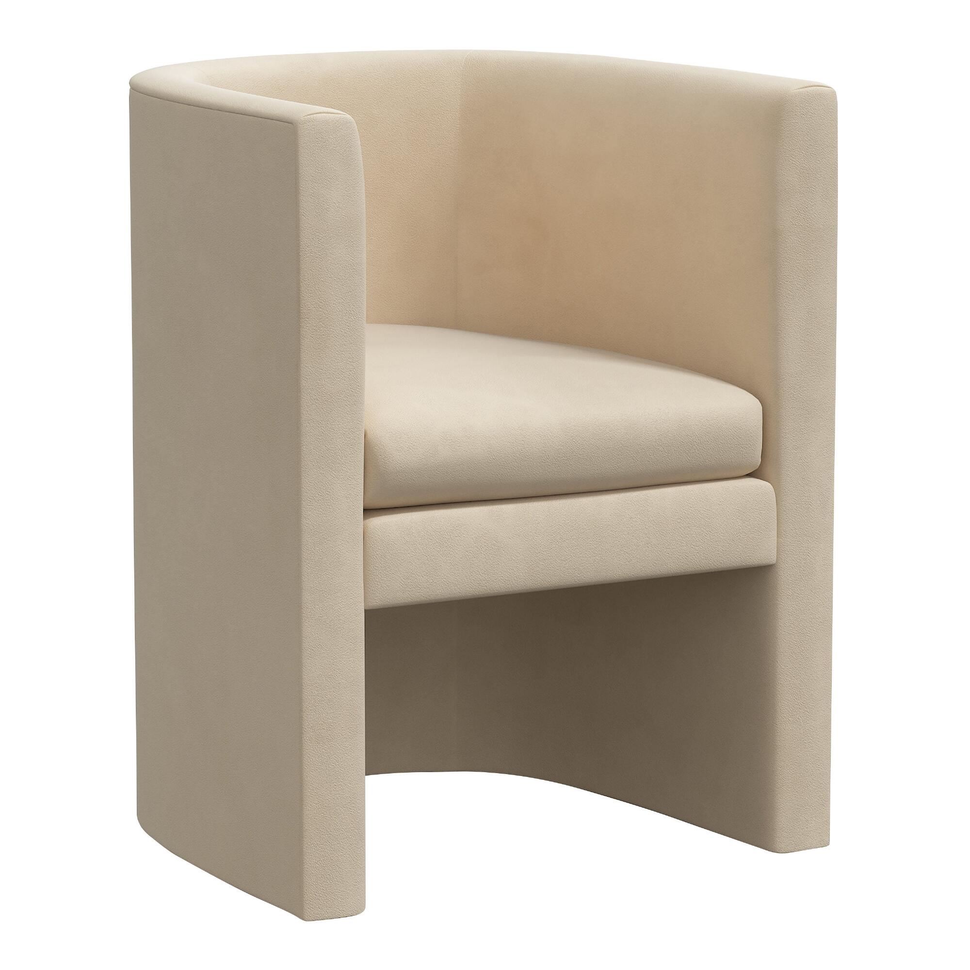 Velvet Brady Upholstered Tub Dining Chair: Blue by World Market