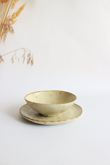 Ceramic Dinnerware Set, Ukraine Pottery Plates, Handmade Pasta Bowls