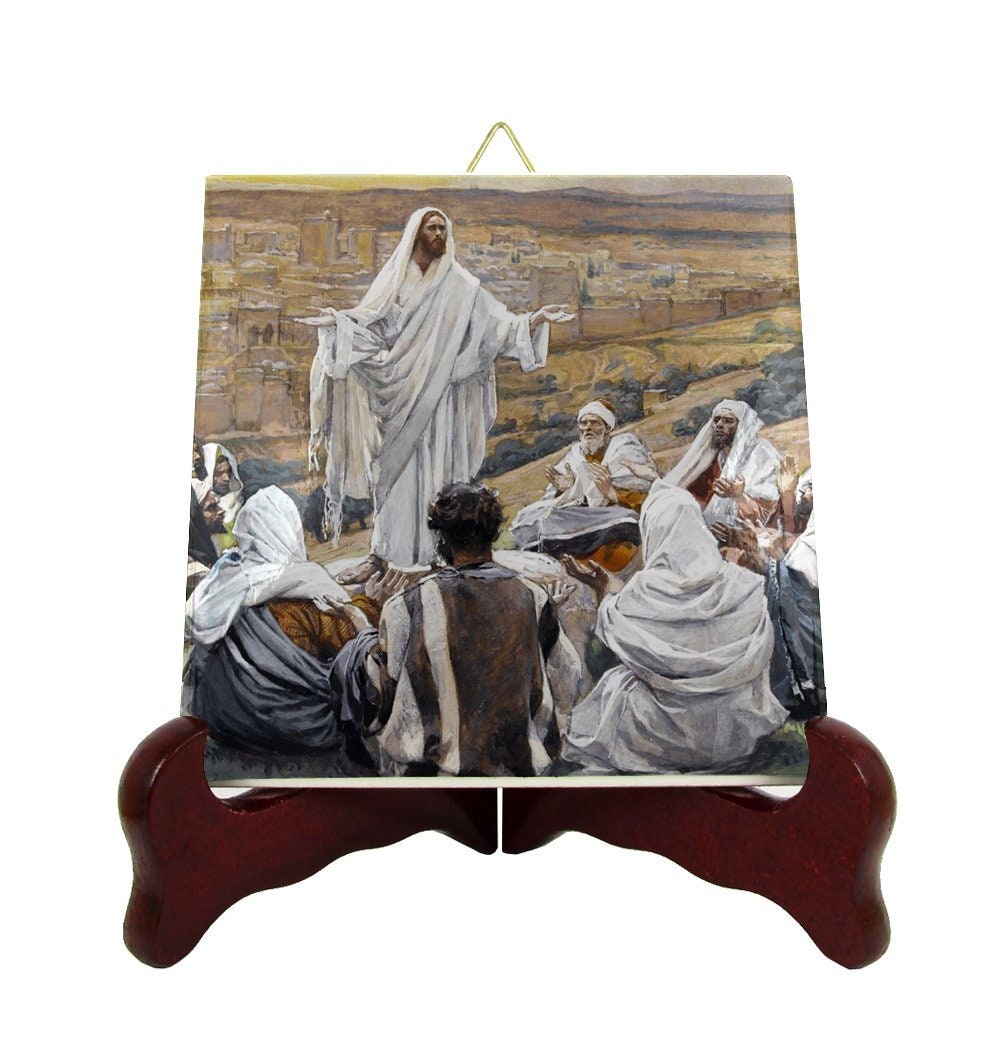 The Lord's Prayer - Religious Icon On Ceramic Tile James Tissot Catholic Gifts Easter Gift Lord Jesus Tiles