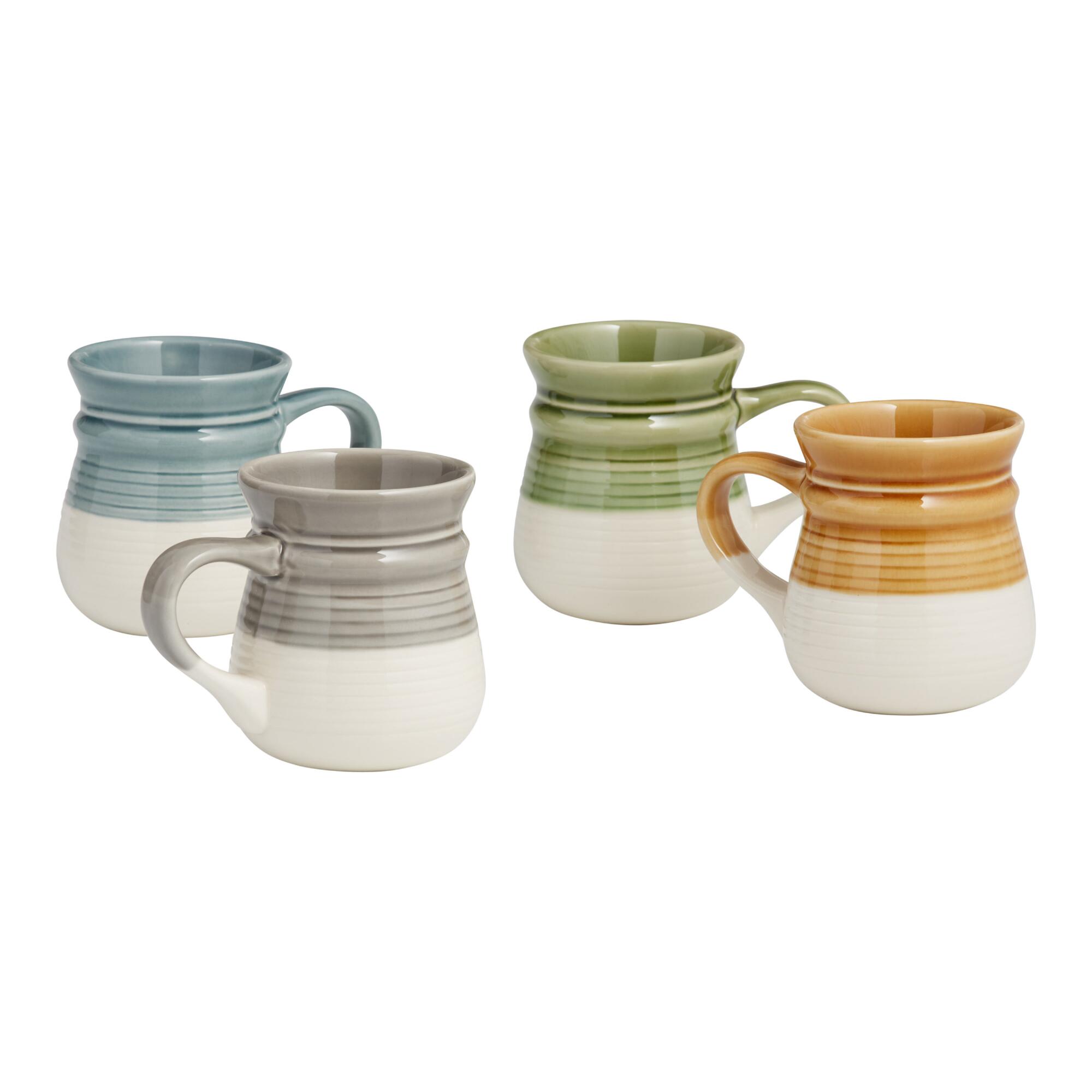 Tankard Mugs Set of 4: Multi - Stoneware by World Market