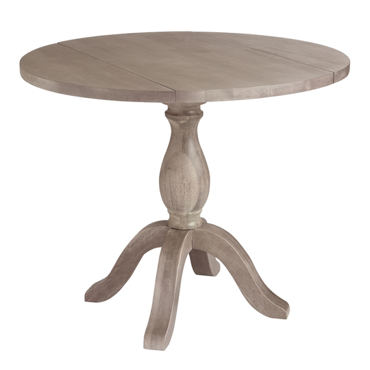 Round Weathered Gray Wood Jozy Drop Leaf Dining Table - Small by World Market