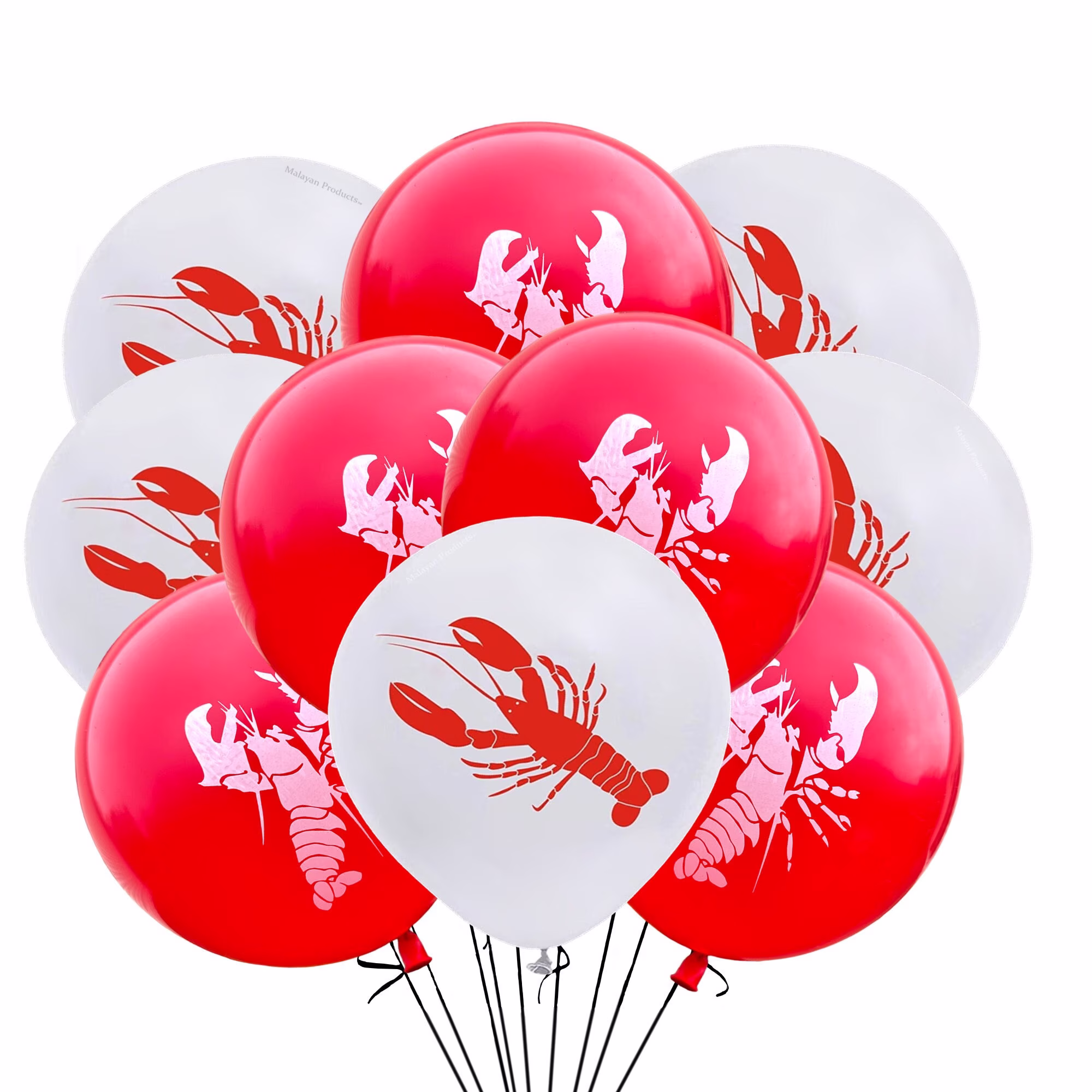 Lobster Balloons 12" Seafood Boil Party Balloons, Theme Decoration, Seafood Event, Ocean Buffet Event