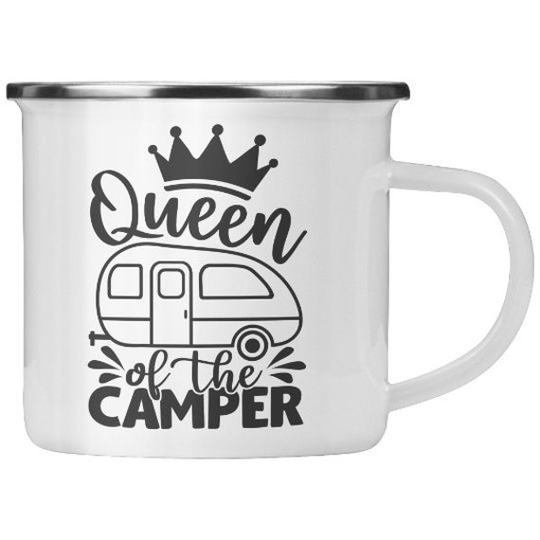 Queen Of The Camper Camping Mug | Birthday Mothers Day Gift For Mom Her Women Grandma Daughter Aunt Camp Life Travel Rv Summer Adventure Fun