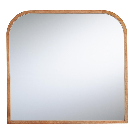 Wood Arched Talia Vanity Mirror: Natural - Medium by World Market