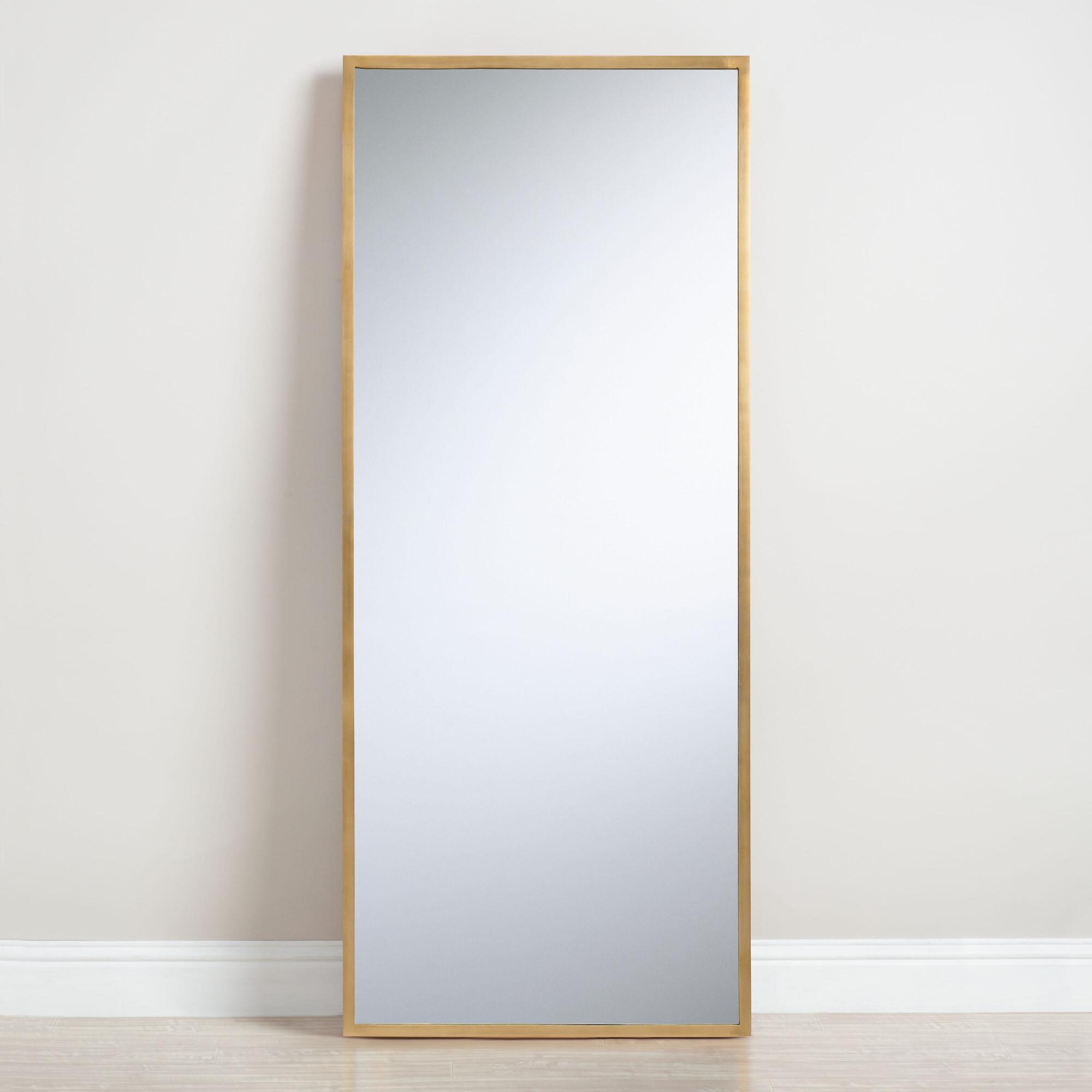 Metal Leaning Full Length Sana Mirror: Black - Large by World Market