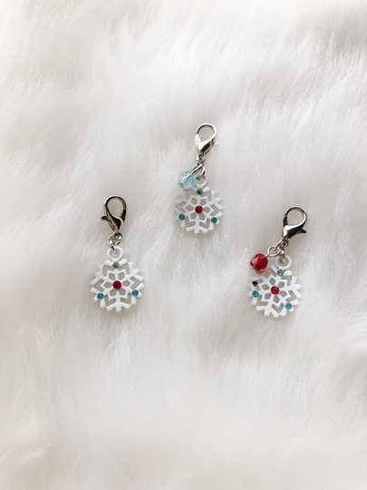 Snow Is Glistening Clippie Your Choice Of One Planner Charm, Zipper Pull, Purse Stitch Marker, Planner, Accessories