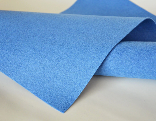 Norwegian Blue Wool Felt, Merino Blend Felt Yardage, Fabric, Blue Blue Felt