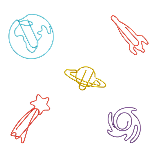 Multicolor Space Paper Clips 5 Pack by World Market