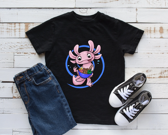 Axolotl Ramen Kids Shirt, Youth Lover Gift, Bodysuit, Infant, Hoodie