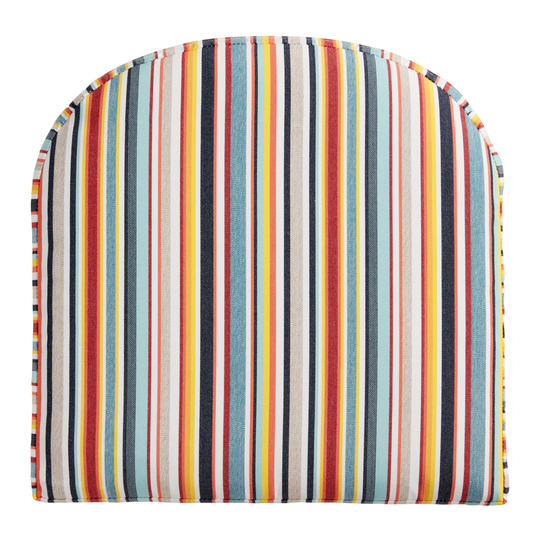 Sunbrella Multicolor Stripe Gusseted Outdoor Patio Chair Cushion - Acrylic by World Market