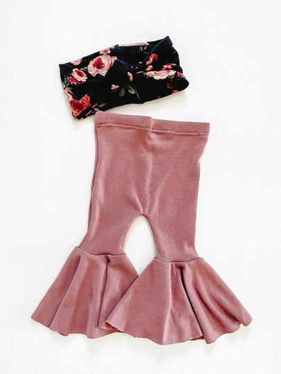 Baby Bell Bottoms, Baby Bells, Girl Clothes, Toddler Handmade in Extra Soft Knit Available Full Or Semi Bells