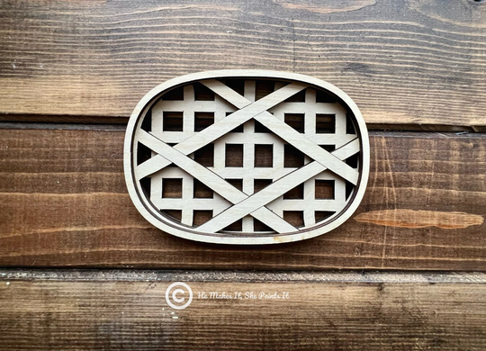 Small Laser Cut Tobacco Basket For Tiered Tray Décor