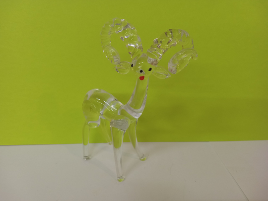 Hand Blown Glass Ram/Reindeer - Mint | Nbpe#1M/188