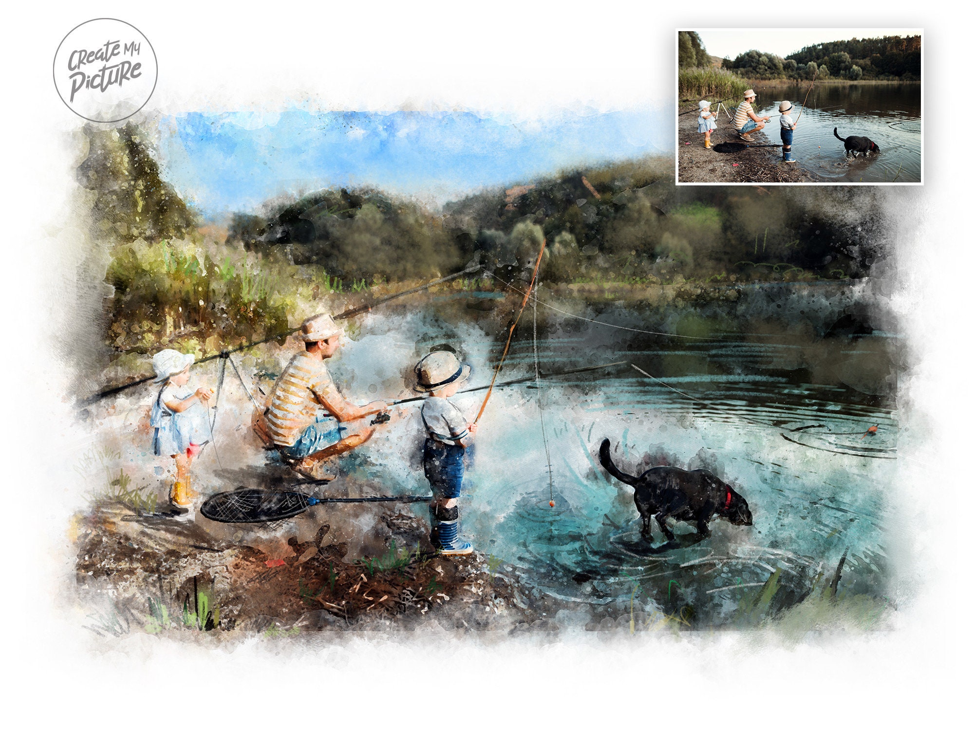 Custom Watercolor From Photo, Travel Memory, Memory Gift, Make My Phototo Painting, Personalized Watercolor, Painting
