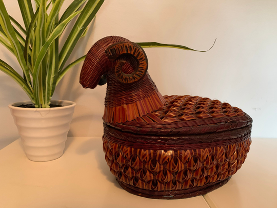 Shanghai Handicrafts Wicker Ram Basket